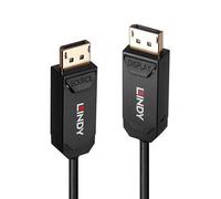 Cable DisplayPort 2.0 Lindy 10 m Negro Híbrido Fibra Óptica