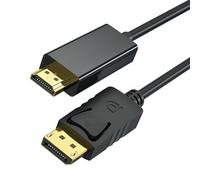 Cable DisplayPort 4K a HDMI, conector dorado unidireccional DP macho a HDMI macho de computadora a HDMI, cable de audio y vídeo, compatible con TV, PC, portátil, monitor, proyector, Lenovo, HP, DELL,