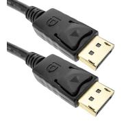 Cable DisplayPort a Display Port 1.2 con resolución de vídeo 4K a 60Hz, soporta hasta 21,6 Gbps, DSC1.1, 4K@60HZ, alta velocidad compatible con PC, monitor, TV, Gaming Monitor, 1,6 metros negro