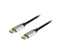 CABLE DISPLAYPORT A DISPLAYPORT PREMIUM 1.4 8K/60Hz 1M MALLA ALGOD??N TRENZADO Y CONECTOR ALUMIN 119261