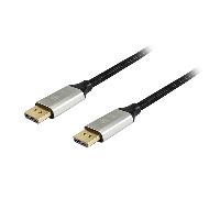 CABLE DISPLAYPORT A DISPLAYPORT PREMIUM 1.4 8K/60Hz 2M MALLA ALGOD??N TRENZADO Y CONECTOR ALUMIN
