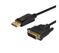 Cable DisplayPort a DVI Savio CL-106 1,8 m contactos oro 1080p Negro