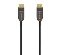 Cable DisplayPort AISENS A155-0610 1.4 50m 8K Fibra Óptica+Cobre Oro 24K MST RGB 4:4:4