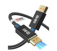 Cable DisplayPort de 80 Gbps 2.1 1.5 m [certificado VESA], 16 K DP80 [16K @60Hz, 8K @240Hz, 4K @540Hz] DP 2.1 cable UHBR20, HDR, HDCP2.3, DSC 1.2a, FreeSync G-Sync para monitor Gaming 5090 79000