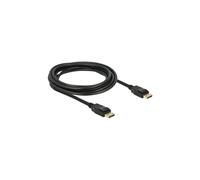 Cable DisplayPort - DELOCK - 3 m - Negro - Transferencia de video y audio - Bloqueado