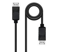 Nanocable 10.15.2703 - Cable DisplayPort 1.2 CCS (con conductores de Acero con Recubrimiento de Cobre), Macho-Macho, 4K@144Hz, 21.6 Gbps, 3 m, Negro