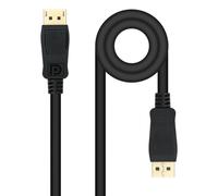 Cable DisplayPort Nanocable 10.15.2602 2m Macho-Macho 8K 32.4Gbps Gold Negro
