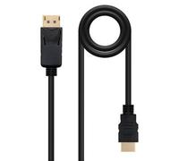Cable DisplayPort Nanocable 10.15.4305/ DisplayPort Macho - HDMI Macho/ 5m/ Negro