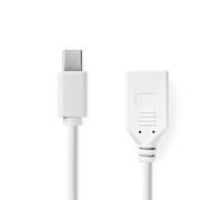 Cable DisplayPort Nedis CCGB37450WT02 Mini DisplayPort Macho a DisplayPort Hembra 0,2 m Blanco