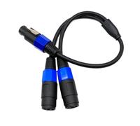 Cable divisor de 1 macho a 2 hembras/1 hembra a 2 machos de 0,5 metros, cable de audio for altavoz, cable de conexión Speak-on(1 Male to 2 Female)
