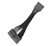Cable divisor de alimentación de 15 pines de 1 a 2 cables de extensión para conexión simultánea de múltiples dispositivos, cable de alimentación estable de 15 cm