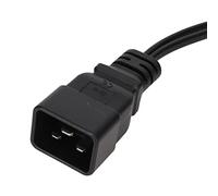 Cable Divisor de alimentación en Y de Doble IEC320 C7 a C20, Cable Universal 1 Entrada - 2 Salidas para Monitor LCD, lámpara de Escritorio, cámara Digital; extensión de Adaptador