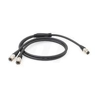 Cable divisor de alimentación Hirose de 4 pines hembra a 2 Hirose de 4 pines macho para receptor Zoom F8 Zaxcom QRX100 de 3.3 pies