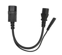 Cable divisor de alimentación para servidor IEC320C14 a C13+C7, ignífugo, resistente al calor, cable de extensión Plug and Play, sin necesidad de