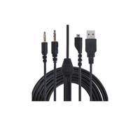 Cable divisor de audio y micrófono USB 3.5 mm RGB de repuesto para auriculares gaming inalámbricos con cable SteelSeries Arctis3 5 7Pro