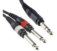 Cable Divisor De Canal De Audio De 6M 6.35Mm A 2 X Mono BIG Jacks