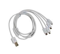 Cable divisor de carga USB macho a USB macho 4 en 1, cable divisor de 1 metro de largo, 75 cm, línea principal de 25 cm, cable divisor de línea de derivación