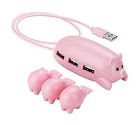 Cable divisor de dibujos animados USB 2.0 de 3 puertos para computadora de escritorio, PC, portátil, disco U, multiextensor
