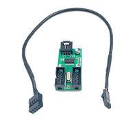 Cable divisor de extensión macho de 9 pines USB de 1 a 2 hembras, placa base de 9 pines USB HUB USB 2.0 de 9 pines adaptador de puerto multilier