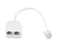 Cable divisor de tel?fono bidireccional, convertidor, 6P2C, RJ11, macho a hembra
