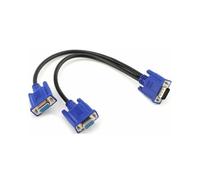 Cable divisor en Y para monitor VGA, divisor VGA de duplicación de pantalla, adaptador de 1 macho a 2 hembras para visualización de la misma