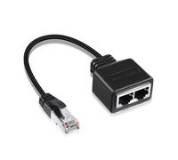 Cable divisor Ethernet RJ45, adaptador LAN 1 a 2, macho a hembra, compatible con Cat5, Cat5e, Cat6 y Cat7.