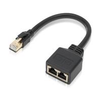 Cable Divisor Ethernet RJ45, Divisor de Adaptador Ethernet Adaptador Divisor Y RJ45 Cable Adaptador de conmutador Ethernet de 1 a 2 Puertos Conector Enchufe Ethernet LAN Cat7 Aplicable Todas Redes