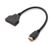 Cable divisor HDMI macho a doble hembra 1 entrada/2 salida Interfaz multimedia de alta definición Divisor Diseño compacto Construcción robusta