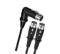Cable divisor hembra de 3 pines para micrófono equilibrado, adaptador en Y 1F / 2F, combinador de sonido, cable mezclador, cable divisor