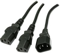 Cable Divisor IEC Mains Con Conector C14 A 2 X Toma C13 Y Longitud 1M O 2.5M