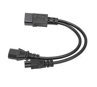 Cable divisor multicanal para IEC320C14 macho a C13 y C5 hembra, extensión de alimentación Plug and Play, ignífugo, impermeable y aislante.