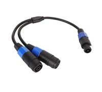 Cable Divisor Speakon, Cable de Audio, Cable de Altavoz para DJ, Cable de Extensión de 1 Macho a 2 Hembra para Monitores de Escenario, Altavoces de Interior, Subwoofers