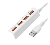 Cable divisor USB 2.0 macho a 4 puertos hembra, cable extensor de múltiples puertos USB para transferencia de datos, divisor de carga de energía para transferencia de datos