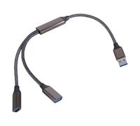 Cable divisor USB 3.0 Y de expansión de puerto USB para transferencia de datos sin problemas de 5 Gbps y carga de dispositivos, concentrador USB de disco duro