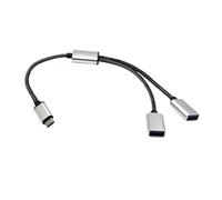 Cable Divisor USB Adaptador 2 a 1, Estación de Acoplamiento, Expansor