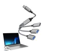 Cable divisor USB - Adaptador de extensión de 3 puertos, concentrador de datos y carga multipuerto de 1 pie, cable compacto para PC, TV, portátil, accesorios de escritorio y dispositivos periféricos