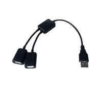 Cable divisor USB macho a 2 hembra, cable de carga divisor en Y para laptop, transmisión de datos, extensor de carga, concentrador, portátil