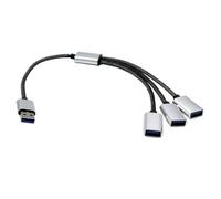Cable divisor USB macho a 3/2 USB 2.0 hembra, cable de extensión de puerto USB, adaptador de división de alimentación de datos