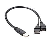 Cable divisor USB Y para cargar 2 en 1 USB macho a 2 USB 2.0 hembra, cable extensor de carga de datos, adaptador portátil