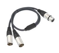 Cable divisor XLR, Devianl XLR y divisor 1 hembra a 2 macho, adaptador de cable de micrófono XLR hembra equilibrado a XLR macho doble, 2 pies