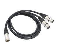 Cable divisor XLR, Devianl XLR y divisor 2 hembra a 1 macho, balanceado doble hembra XLR a macho XLR adaptador de cable de micrófono, 5 pies