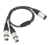 Cable divisor XLR, Devianl XLR y divisor 2 hembra a 1 macho, balanceado doble hembra XLR a macho XLR adaptador de cable de micrófono, 2 pies