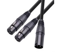 Cable divisor XLR en Y, conector XLR macho a doble XLR hembra, combinador de micrófono, 50 cm
