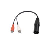 Cable Divisor XLR una RCA Y, 3 Pines, XLR Macho una 2RCA, Amplificador Hembra, Enchufe Mezclador, Cable AV, XLR una Cable RCA Dual, 20Cm