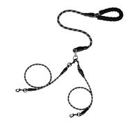 Cable doble para perros - plomo para 2 perros | Suministros para mascotas Bolsas de caca de caminar | Suministros para mascotas Amortiguación de choques Cuerda elástica Split para bolsas de senderismo