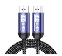 Cable DP 2,1 de 16K, Cable Displayport HDR VRR de 80Gbps de 12 bits for TV, PC, adaptador de puerto de pantalla de ordenador, Cable largo de vídeo de 1M, 2M, 3M y 5M(PURPLE,3m)