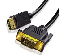 Cable DP DisplayPort a VGA, chapado en oro, puerto de pantalla HD a VGA, adaptador convertidor de 1080p macho a macho, modo dual, compatible con laptop, monitor, proyector, Lenovo, Dell, HP, Thinkpad,