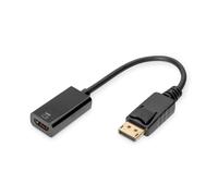 Cable DP/HDMI activo negro 0,2m AK-340415-002-S