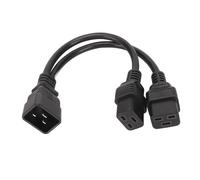Cable dual IEC320 C19 a C20 hembra a macho universal y divisor en Y, cable de alimentación hembra, adaptador de extensión para lámpara de escritorio LCD 12,6 pulgadas