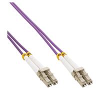 Cable dúplex de fibra óptica LC/LC, 50/125µm, 5m, OM4, sin halógenos